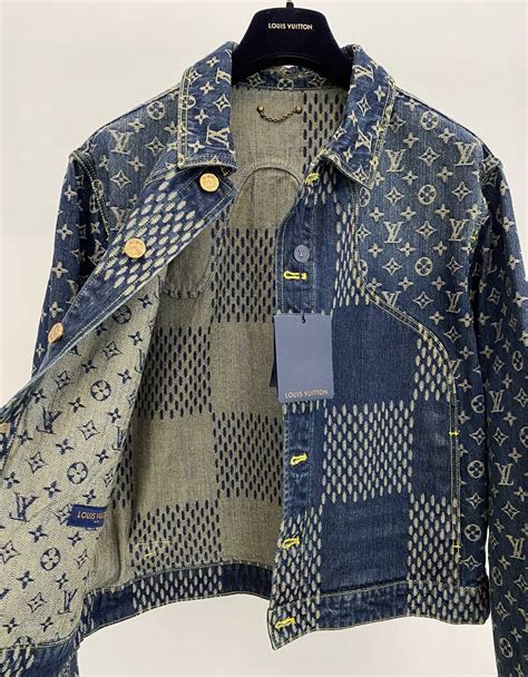 louis vuitton blue jean jacket|louis vuitton checkered jacket.